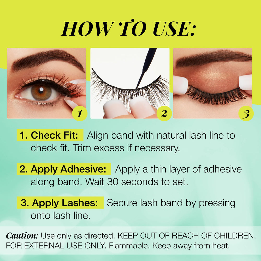 DUO Active Black Eyelash Glue securing strip lashes during wear for comfort.