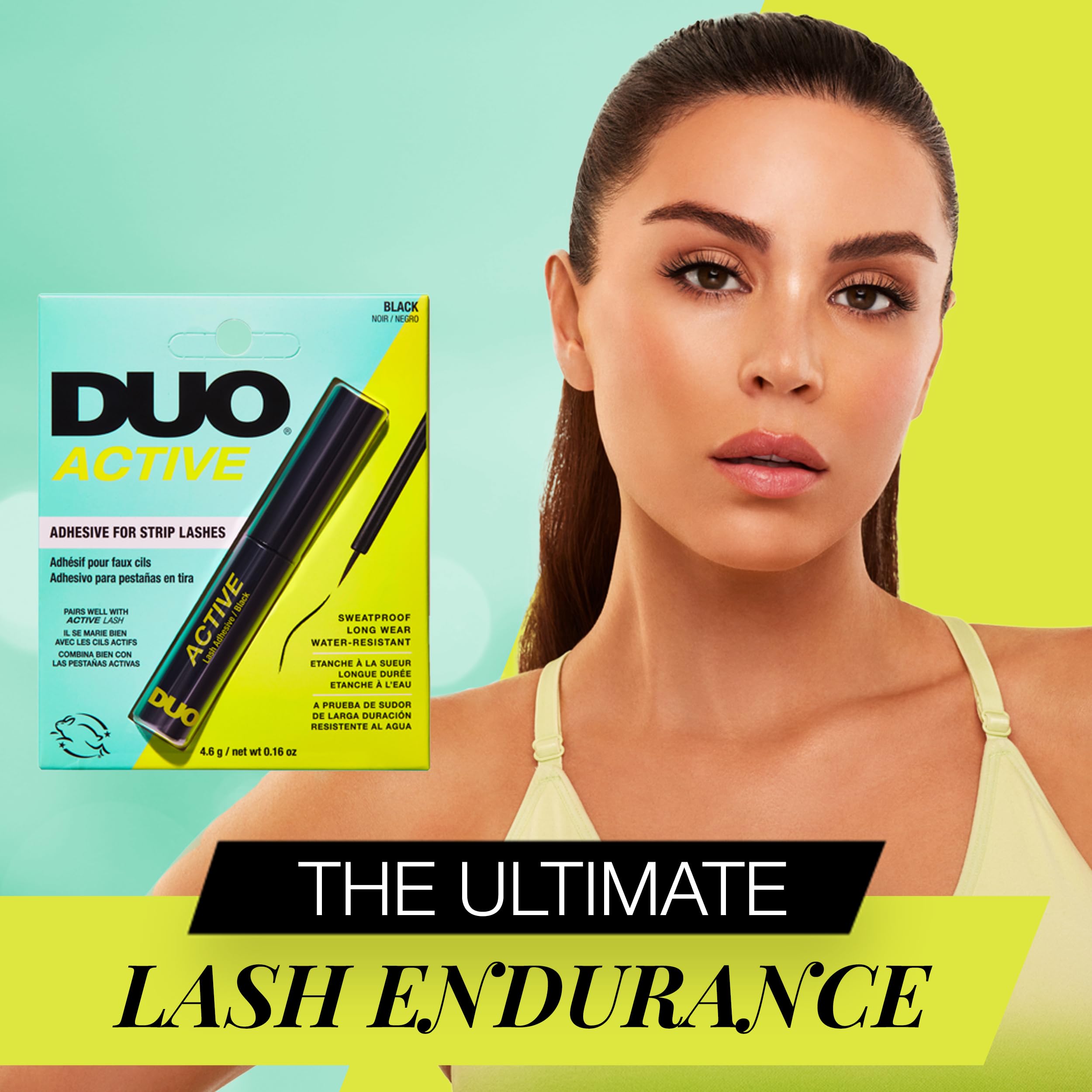 Two-pack DUO Active Black Eyelash Glue tubes showing value and consistency.