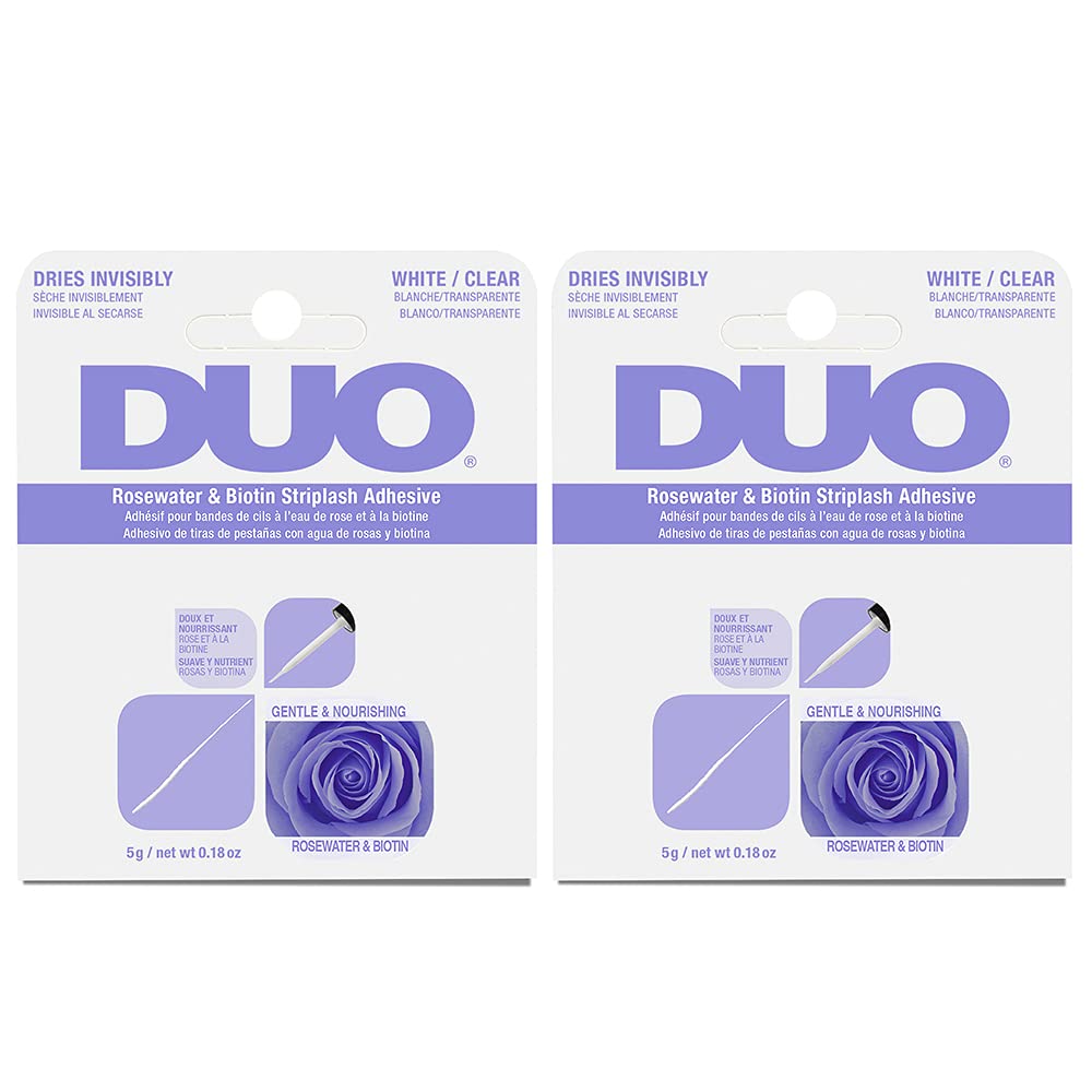 DUO rosewater biotin striplash adhesive packaging for easy setup