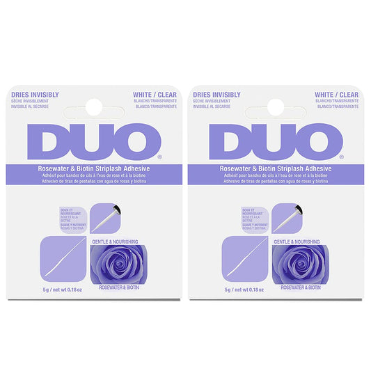 DUO rosewater biotin striplash adhesive packaging for easy setup