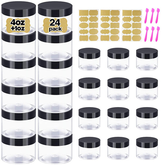 DupakSYS 4 oz jar with lid in a 24-pack for organized cosmetics storage