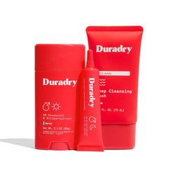 Duradry antiperspirant stick for all-day sweat and odor control.