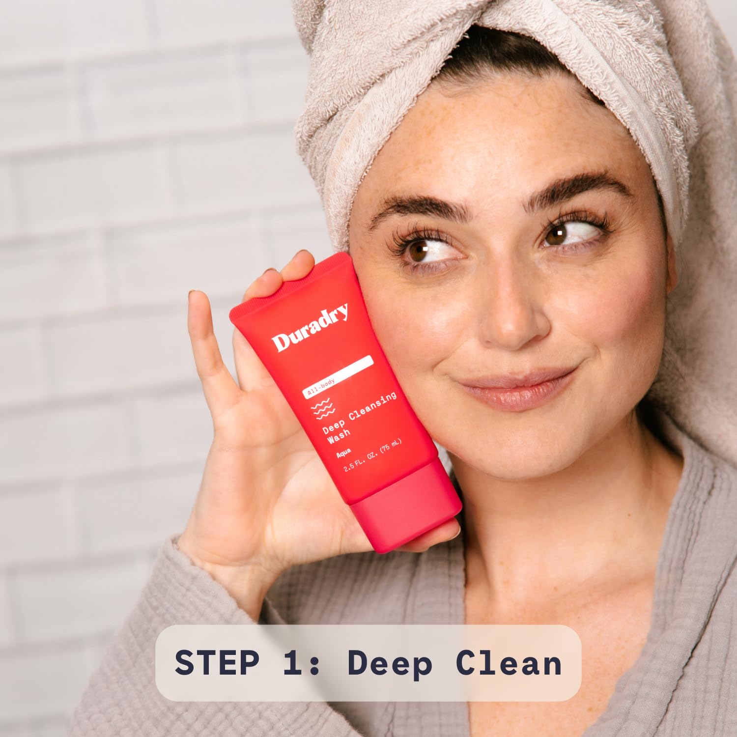 Duradry Barca body wash refreshes skin and primes for deodorant use.