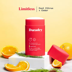 Duradry Limitless fresh scent with cool citrus cedar ambiance