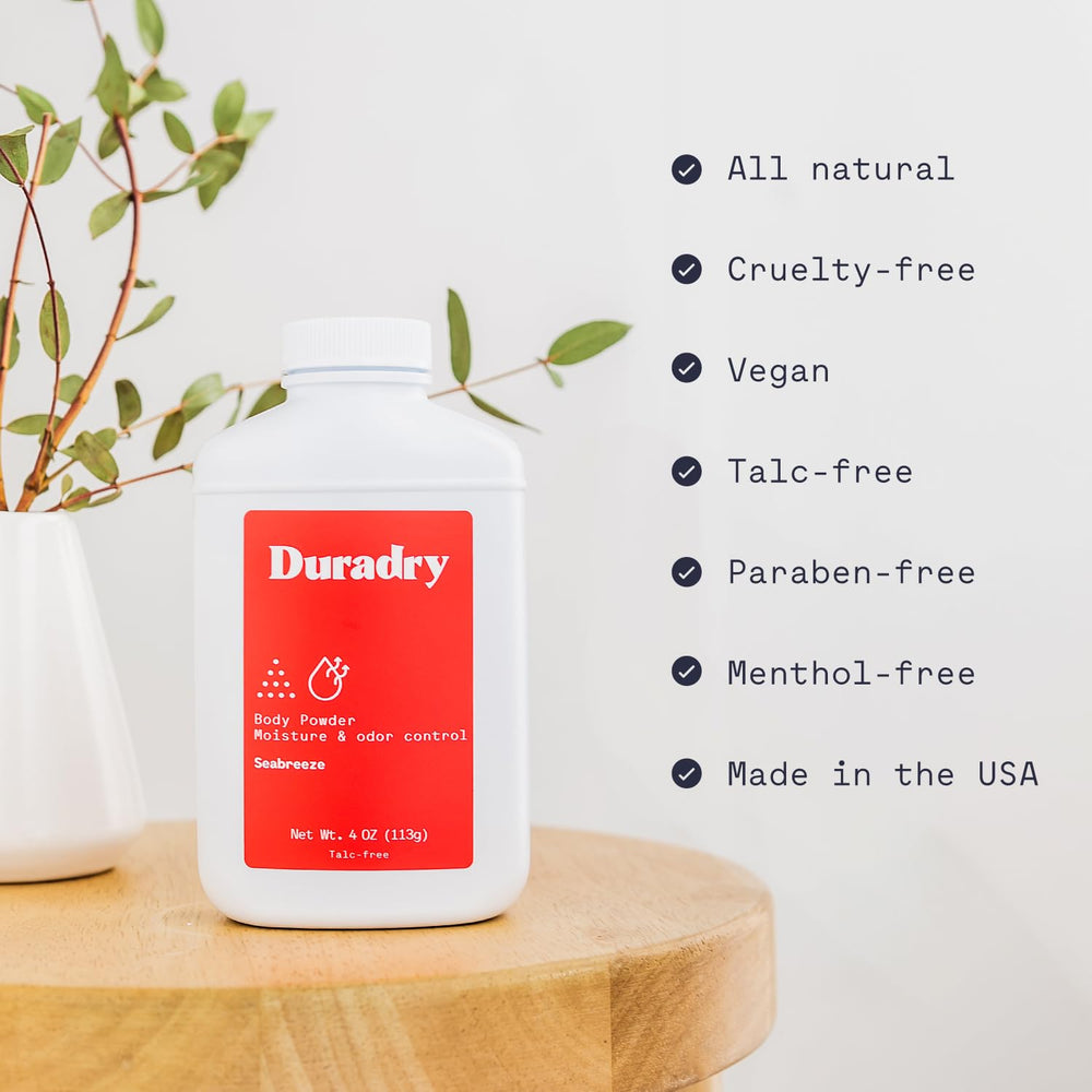 Duradry Seabreeze gentle formula is safe for sensitive skin.