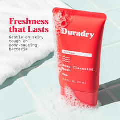 Duradry travel-size 2.5 oz bottles in a 3-pack.