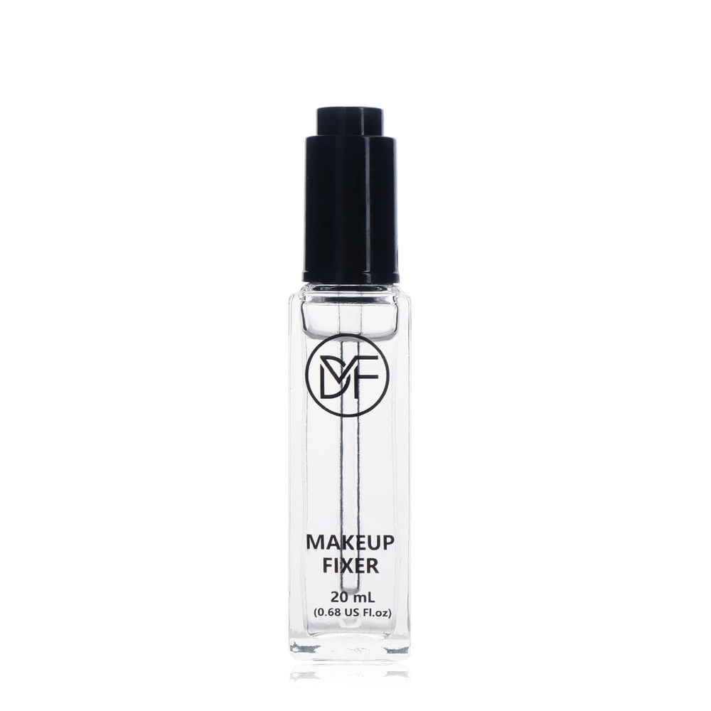 DuralineMakeupFixer bottle closeup showing portable pigment activator for versatile makeup.