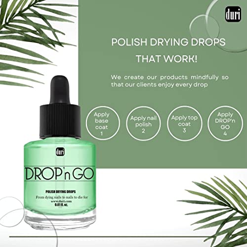 duri Brush'n Go fast dry finish shows a smooth, chip-resistant manicure.