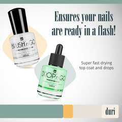 duri nail polish wet-look gloss swatch demonstrates vibrant color with salon shine.