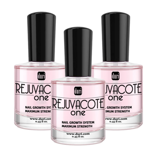 Duri Rejuvacote 1 bottle top view, compact formula for damaged nails.