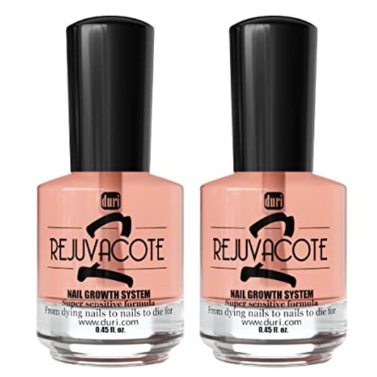 Duri Rejuvacote 2 base coat bottle reinforces and protects nails.