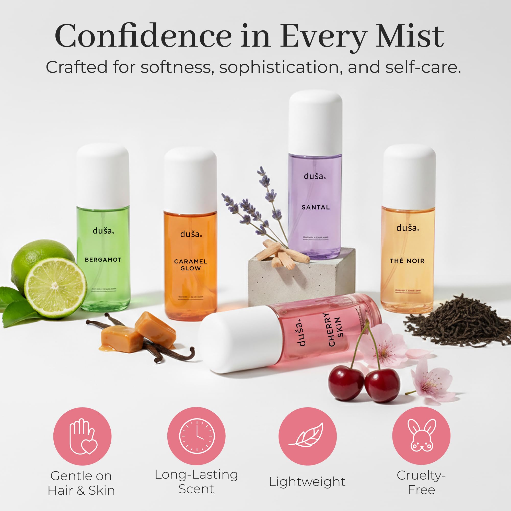 DUSA hair mist providing daily freshness and cherry aroma