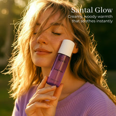 DUSA Santal packaging box with ribbon signals gift-worthy fragrance on the go.