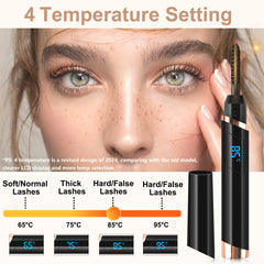 Dust2Oasis electric lash curler curved head fits lashes for seamless long-lasting curl