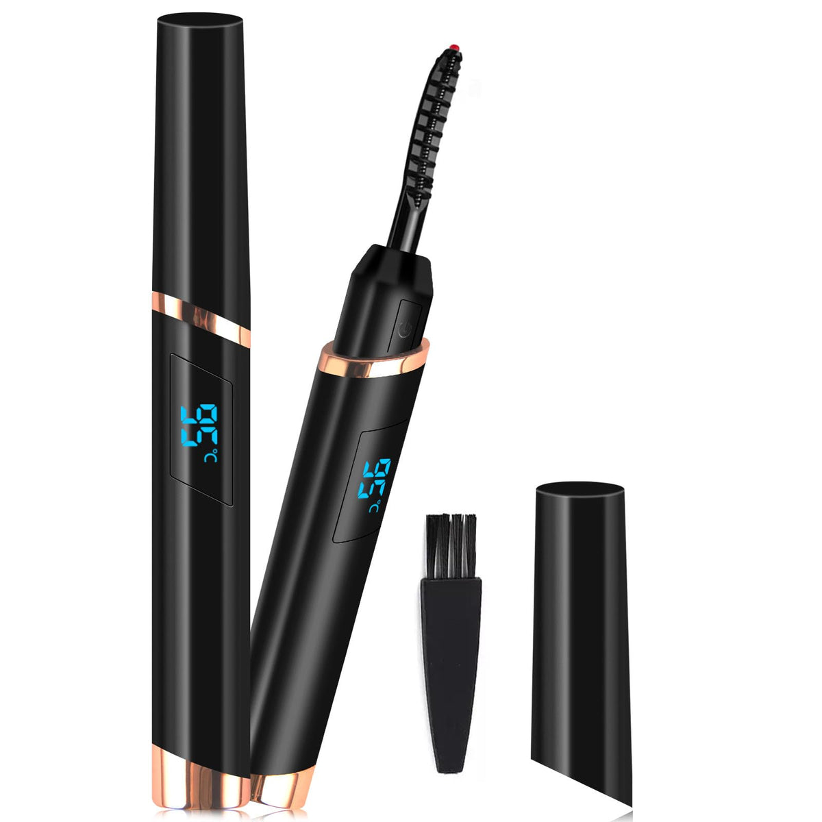 Dust2Oasis heated eyelash curler heats in 10 seconds for quick natural curling
