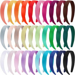 Duufin 30 colors satin headbands pack offers vibrant options for daily outfits