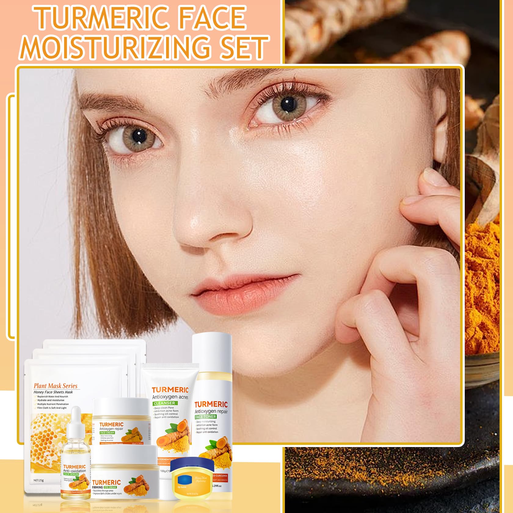 DWDiWen turmeric face cleanser bottle for gentle cleansing and fresh skin