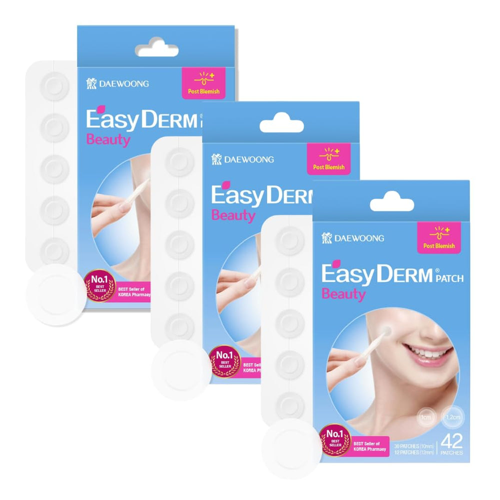 DWEasyDerm beauty patch closeup, 126-count kit for zit spot care.