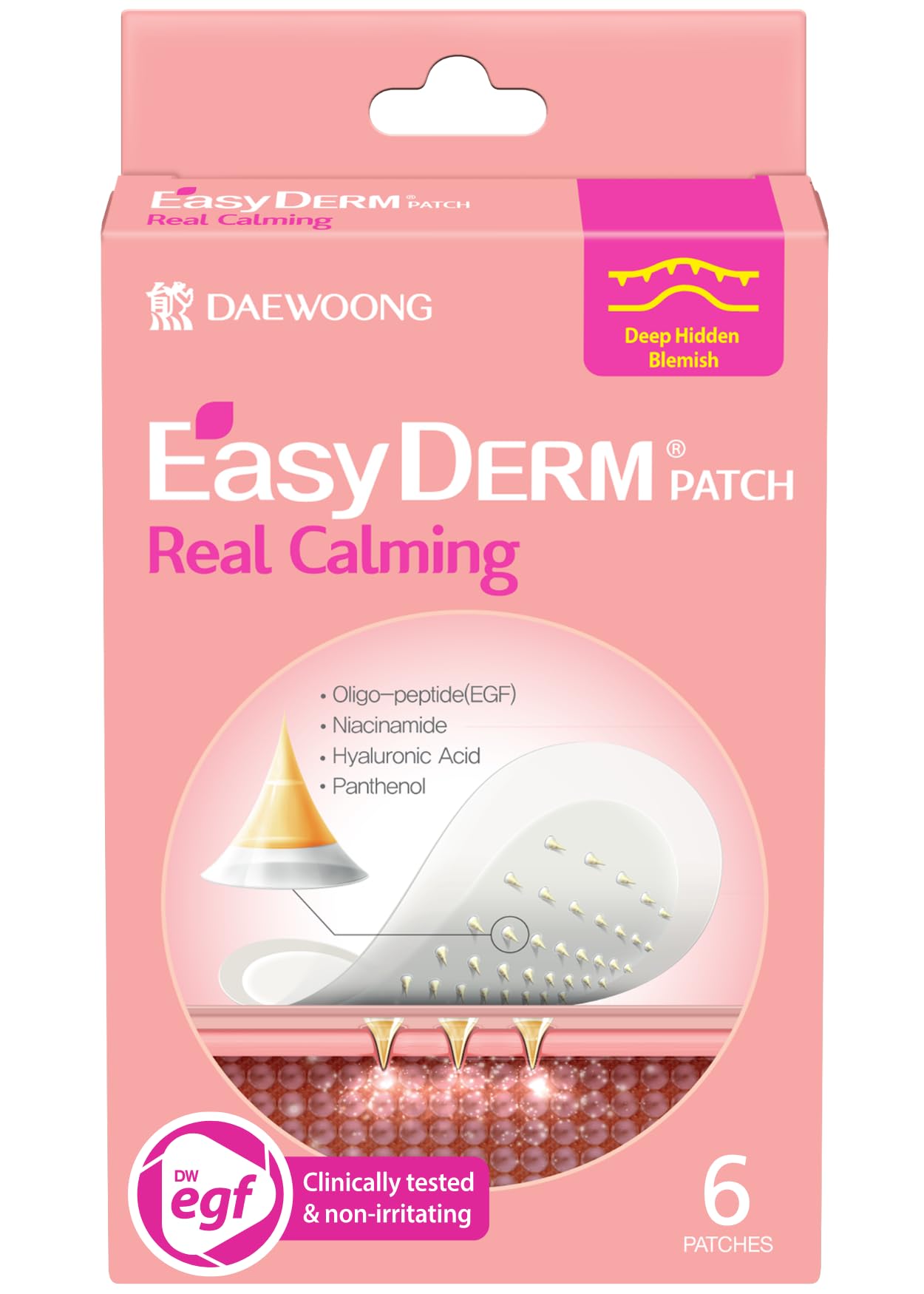 DWEasyDerm Easyderm Real Calming Patch six-spot kit for targeted soothing.