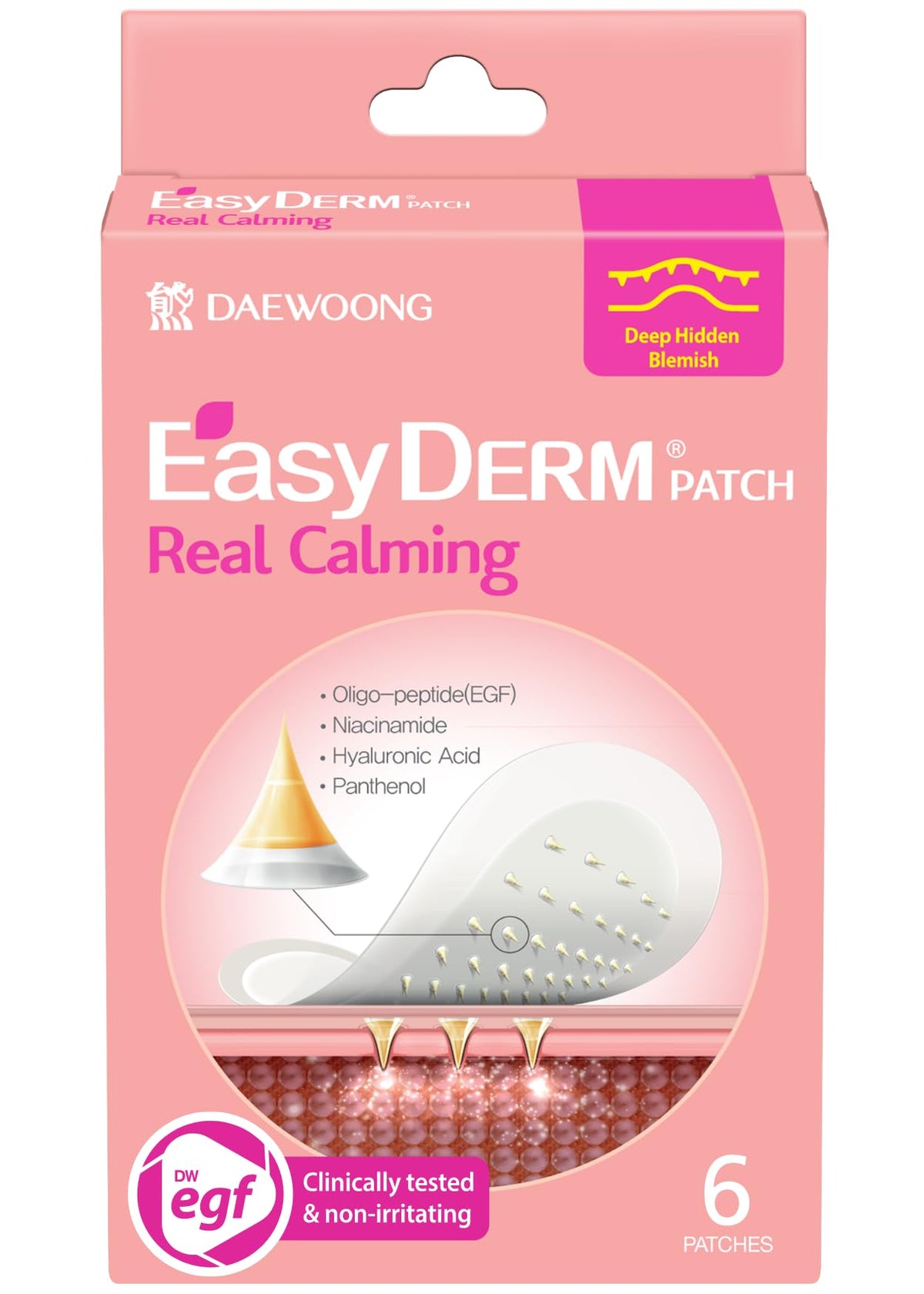 DWEasyDerm Easyderm Real Calming Patch six-spot kit for targeted soothing.