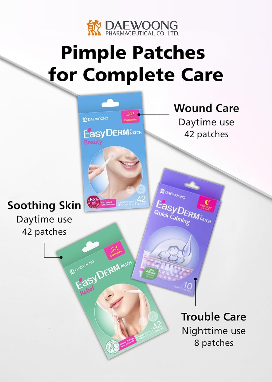 DWEasyDerm patch adheres securely on skin for comfortable wear.