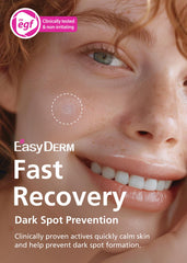 DWEasyDerm pimple patch closeup with micro-point detail on blemish-prone skin.