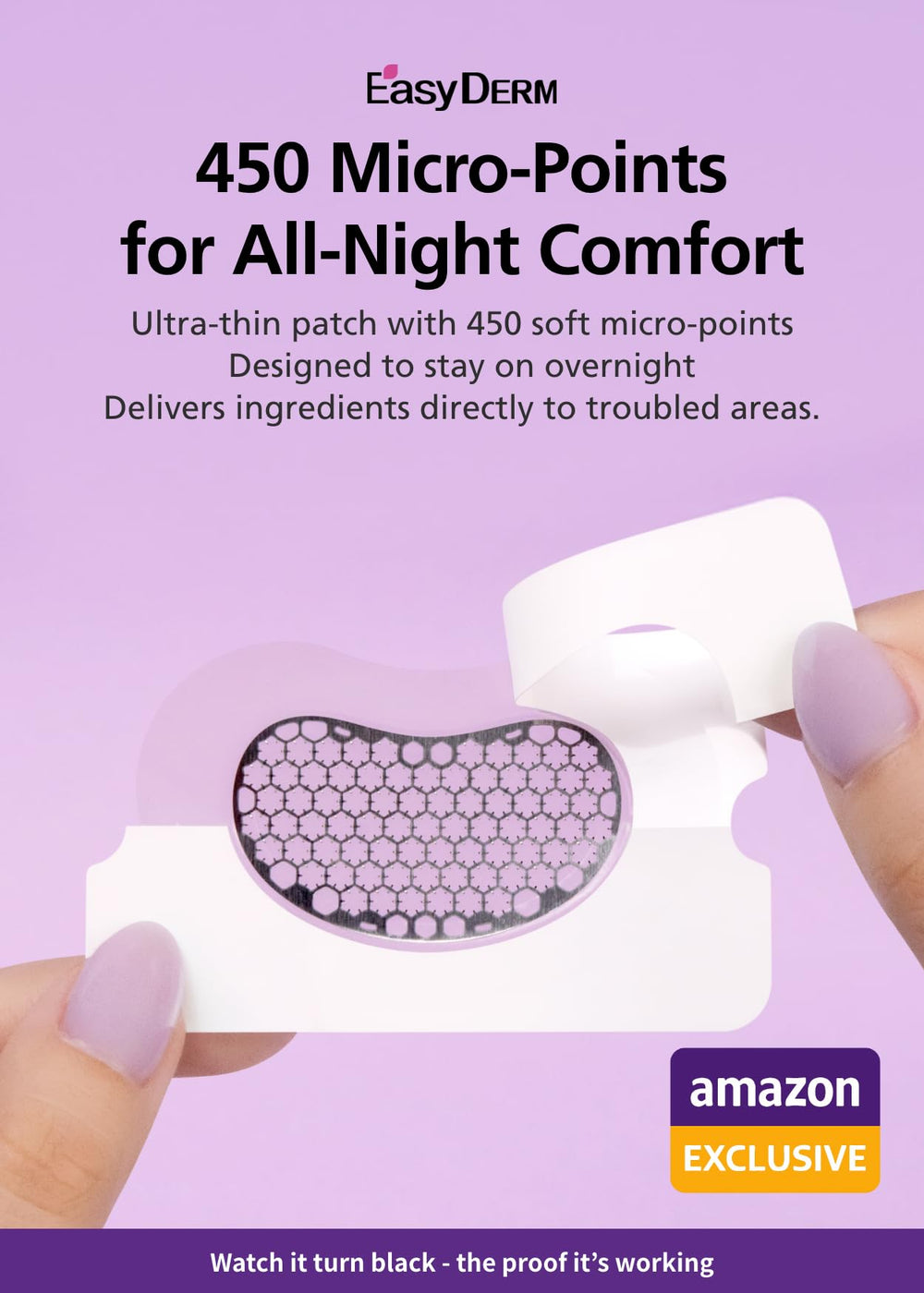 DWEasyDerm Quick Calming Patches Regular pack opens for on-the-go relief.