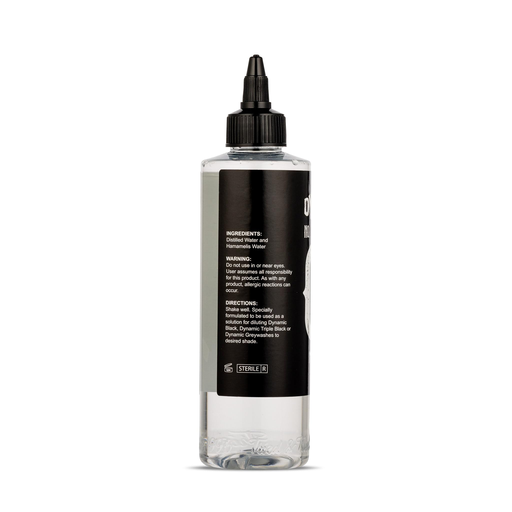 Close-up of Dynamic Color Co No 00 mixing solution highlighting clarity and purity.