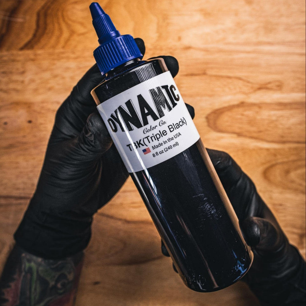 Dynamic Color Co Triple Black Ink Bottle made in USA, quality standard.