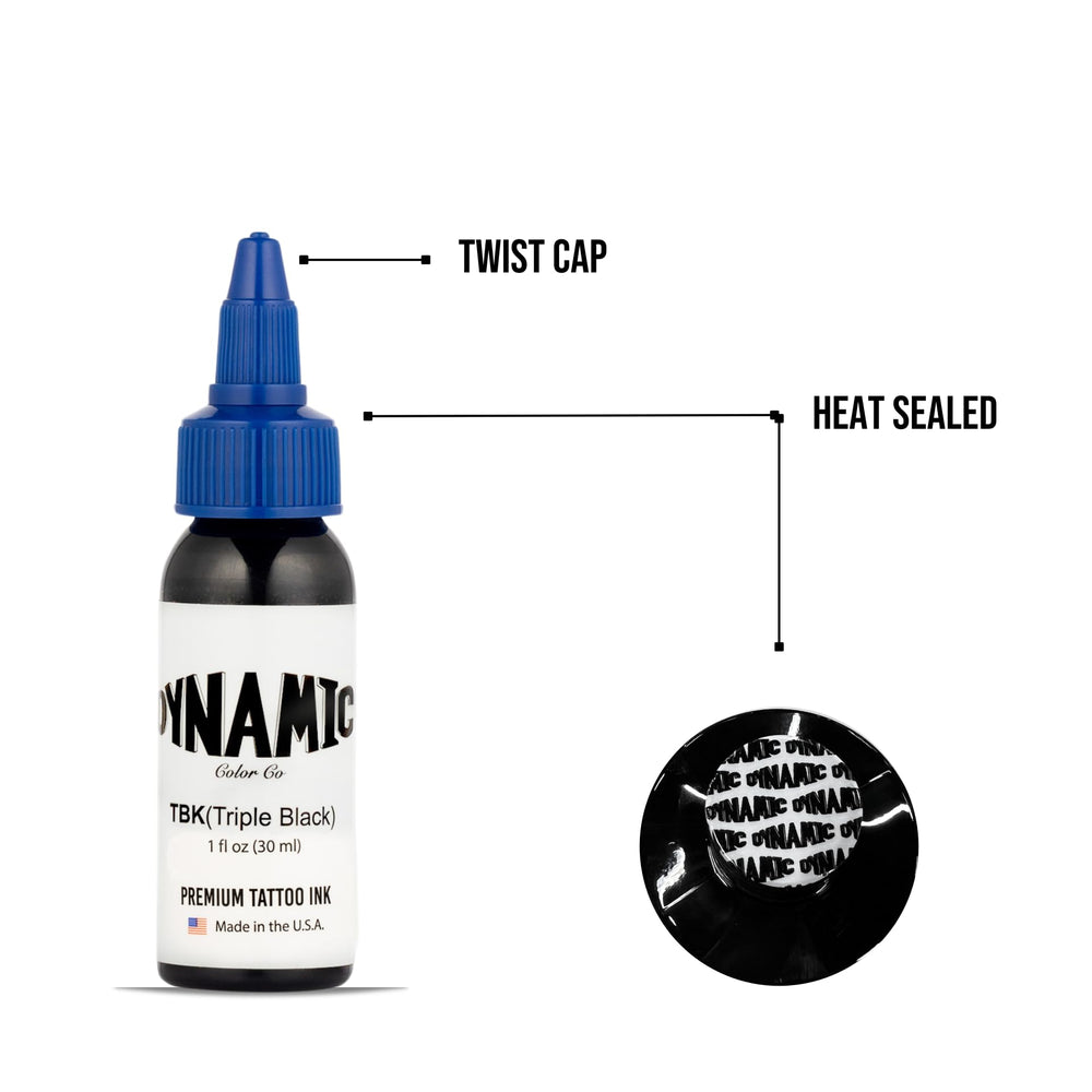 Dynamic Color Co Triple Black ink lining application illustrates smooth, precise outlines.