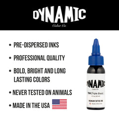 Dynamic Color Co Triple Black ink vegan USA product signals cruelty-free choice.