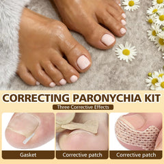 Dynaxor correction strips and curved patches for gentle realignment at home