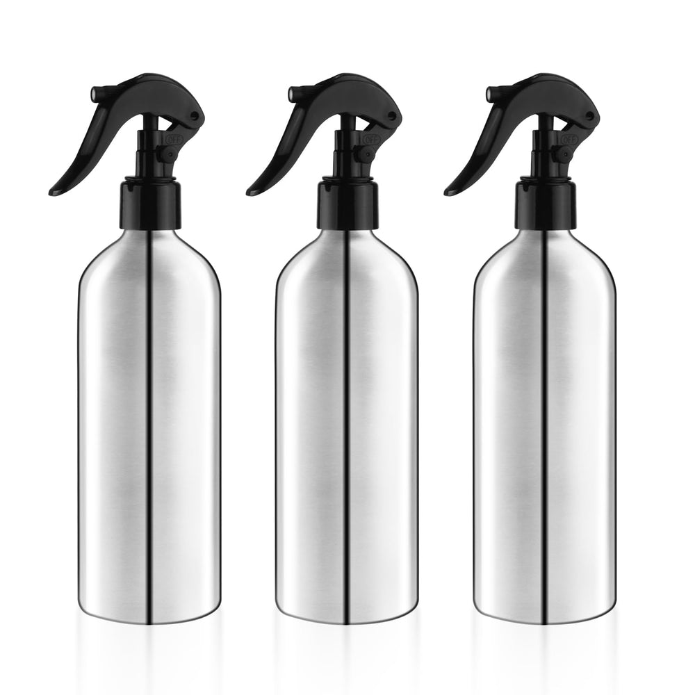 DynnnDy three-pack aluminum spray bottles with 500ml capacity for everyday reuse