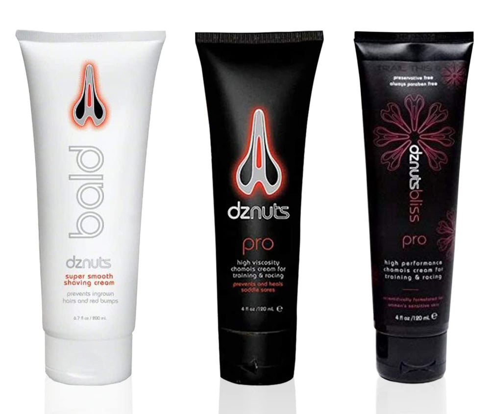 Dznuts Pro Chamois Cream applied on skin to reduce chafing