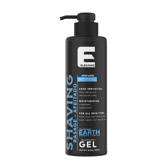 E Elegance transparent shaving gel with aquatic fragrance for precise, irritation-free shaving