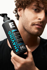 E Elegance transparent shaving gel requires no hot towel for a quick, ready-to-use routine