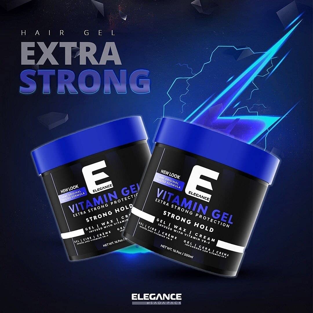 E Elegance Vitamin Gel strong hold keeps style in place throughout the day.