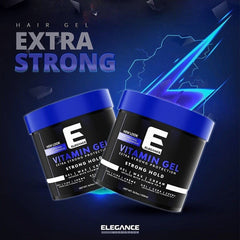 E Elegance Vitamin Gel strong hold keeps style in place throughout the day.