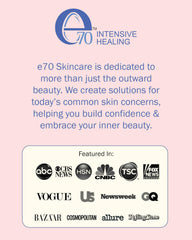 e70 packaging and labeling; premium presentation for confidence in use.