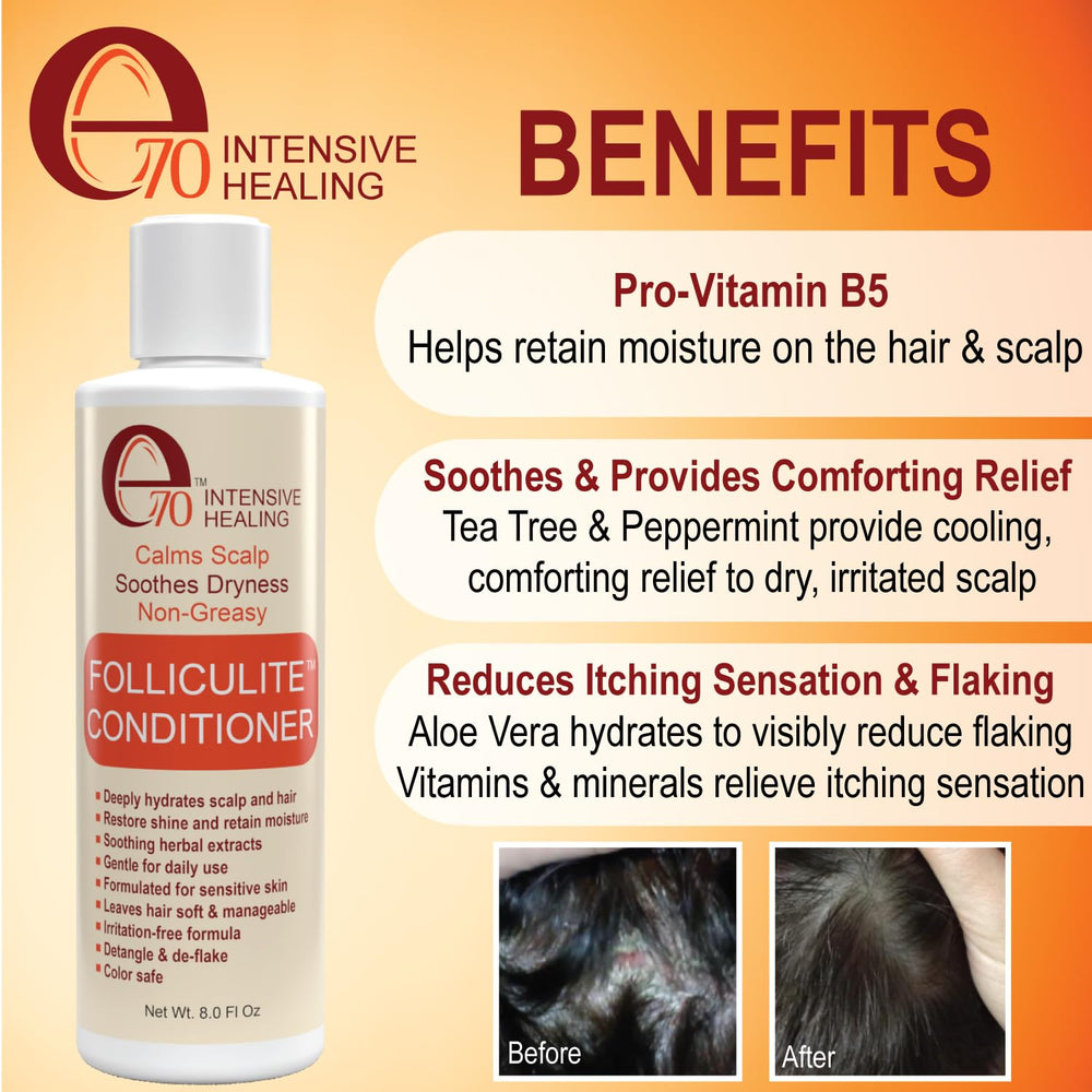 e70 Folliculitis Conditioner pump enables easy, mess-free application