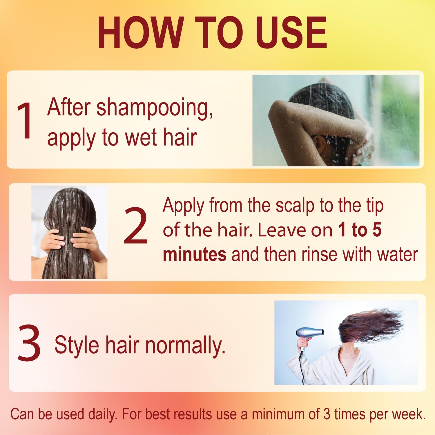 Applying e70 Folliculitis Conditioner to scalp for soothing hydration