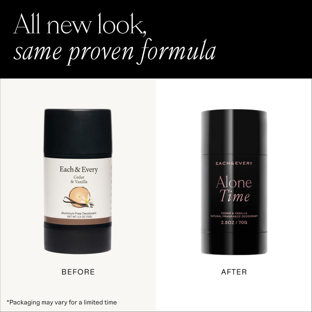 Each & Every Cedar Vanilla deodorant application demonstrates smooth glide.