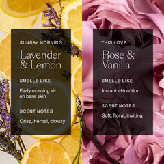 Each & Every Rose Vanilla fragrance detail with natural scent