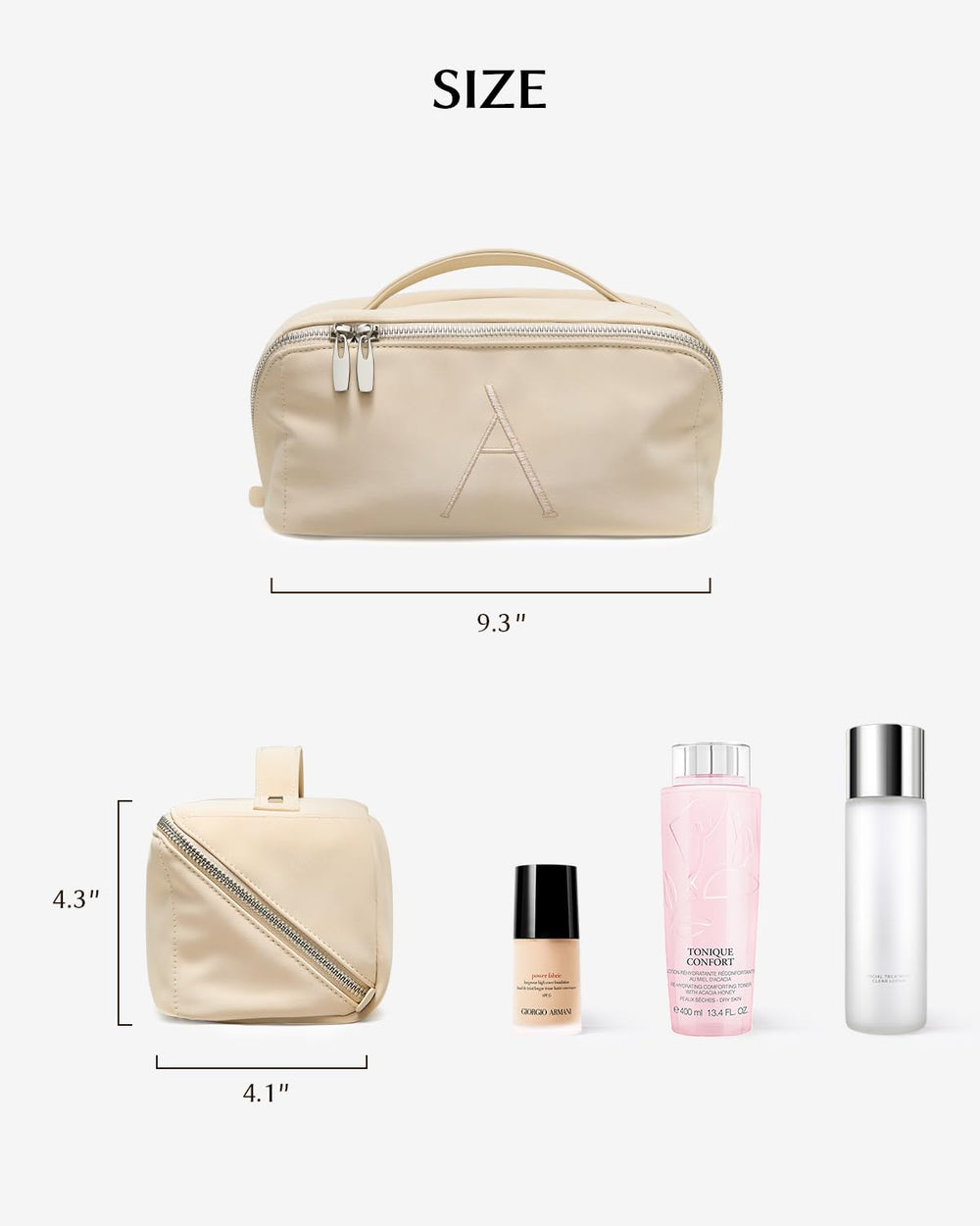 EACHY gift-ready initial makeup bag for mom or friends.