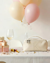 Eachy makeup bag open lay-flat for quick access