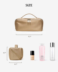 Eachy structured satin design maintains shape during travel.