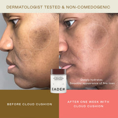 EADEM Cloud Cushion ceramide-rich formula supports skin barrier.