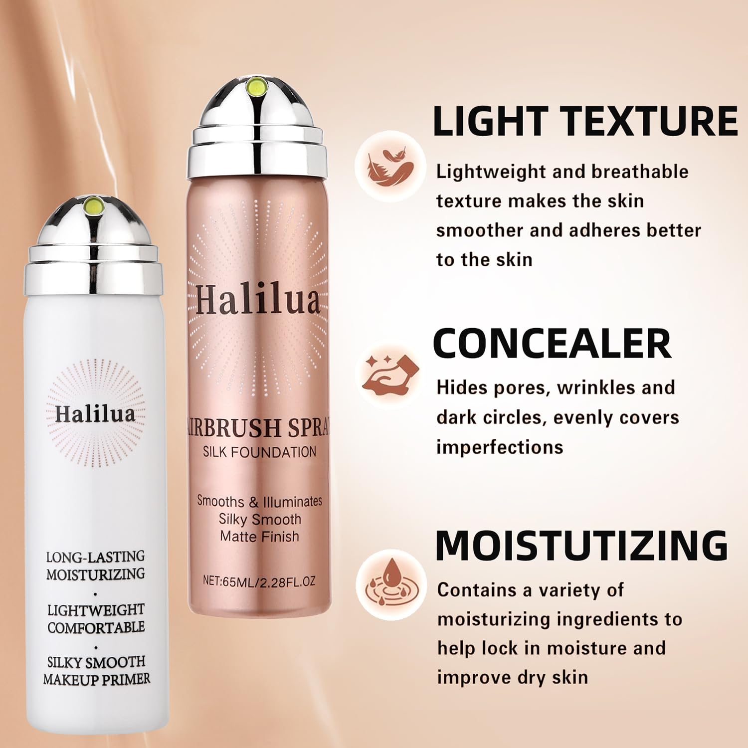Cap close-up of Eakroo spray bottle for quick makeup routine