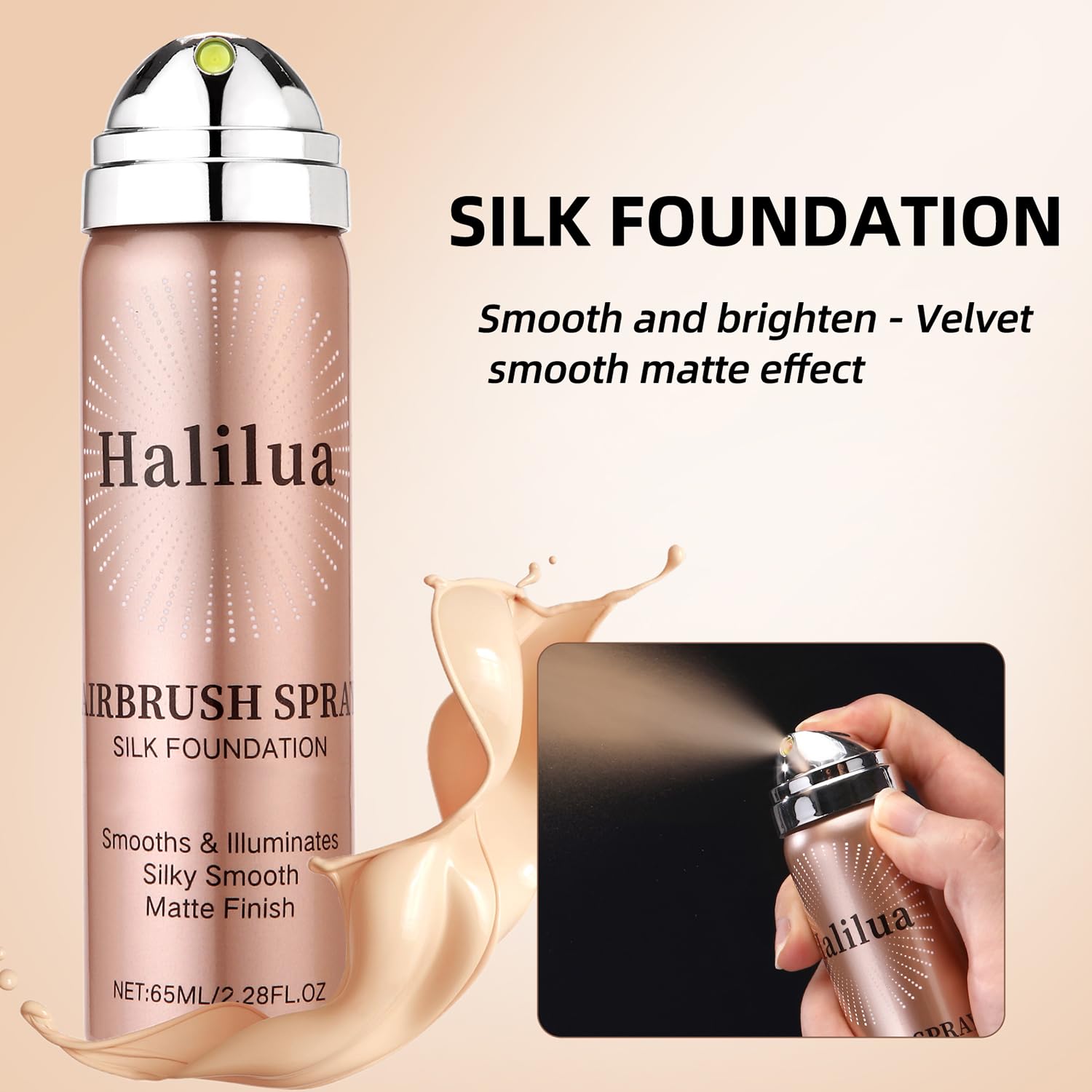 Shade 2Beige bottle indicates color-matched finish for light to medium skins