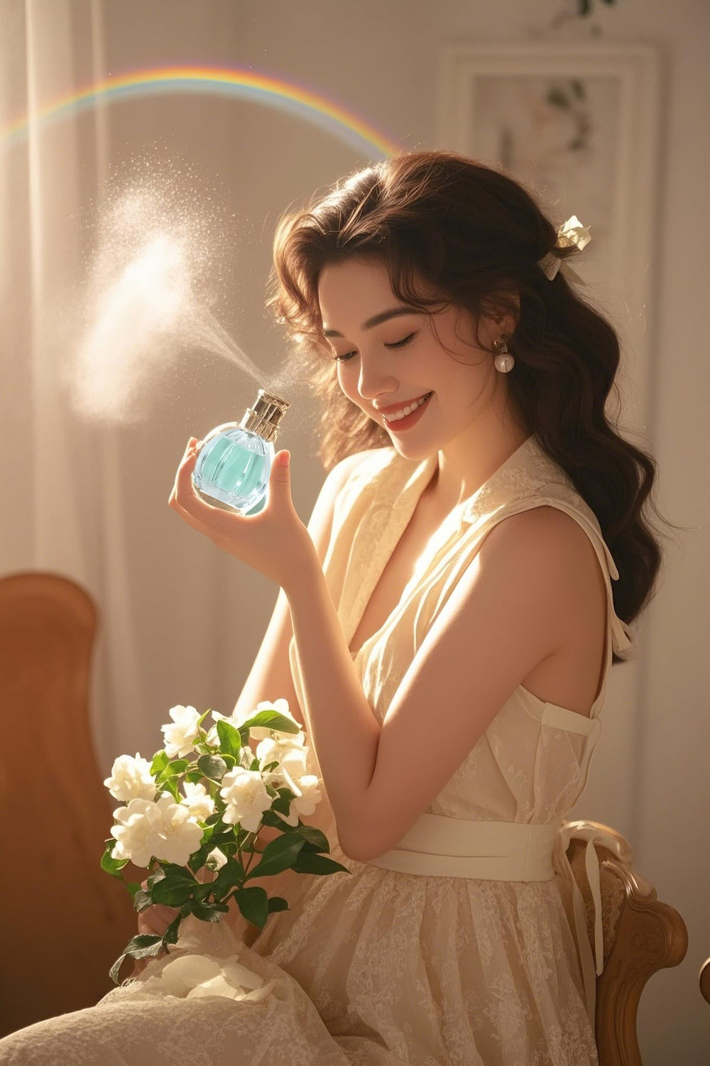 Eamecl Gardenia bottle spray for portable, everyday use